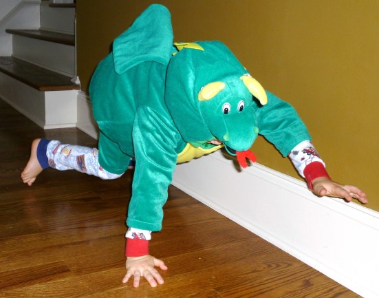 A little sewing machine magic and a 2T costume is now fit for a 4 yr. old!